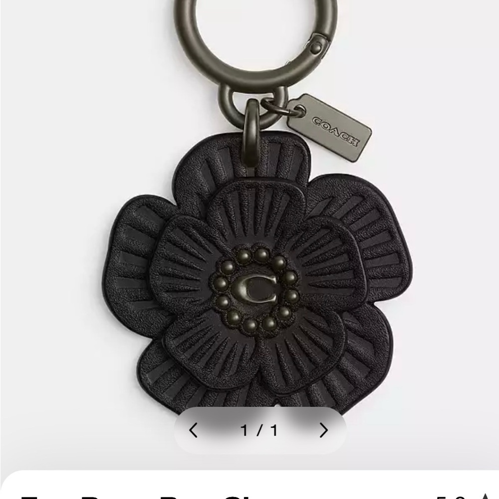 Coach Dark Floral Key Holder